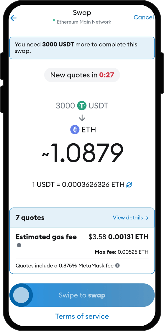 Swap Your USDT for CheesecakeSwap Token